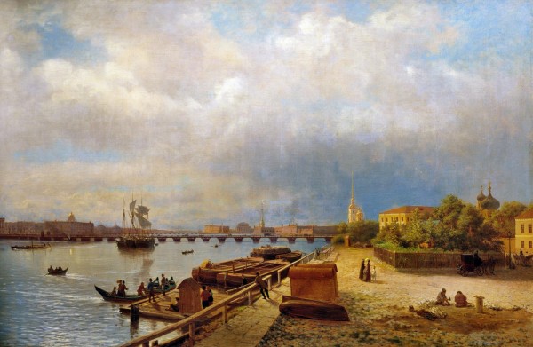 View of the Neva and Peter and Paul Fortress by Lev Lagorio